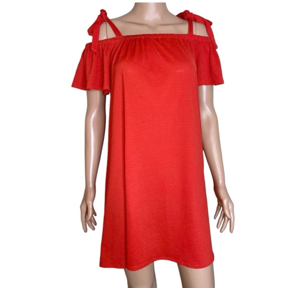 Green Envelope off shoulder mini dress